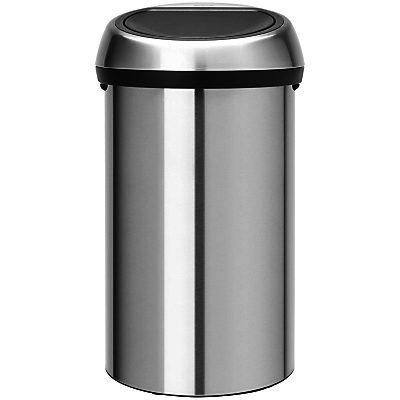 Brabantia Touch Bin, Fingerprint Proof Matt Steel, 60L Brabantia Touch Bin, Fingerprint Proof Matt Steel, 60L